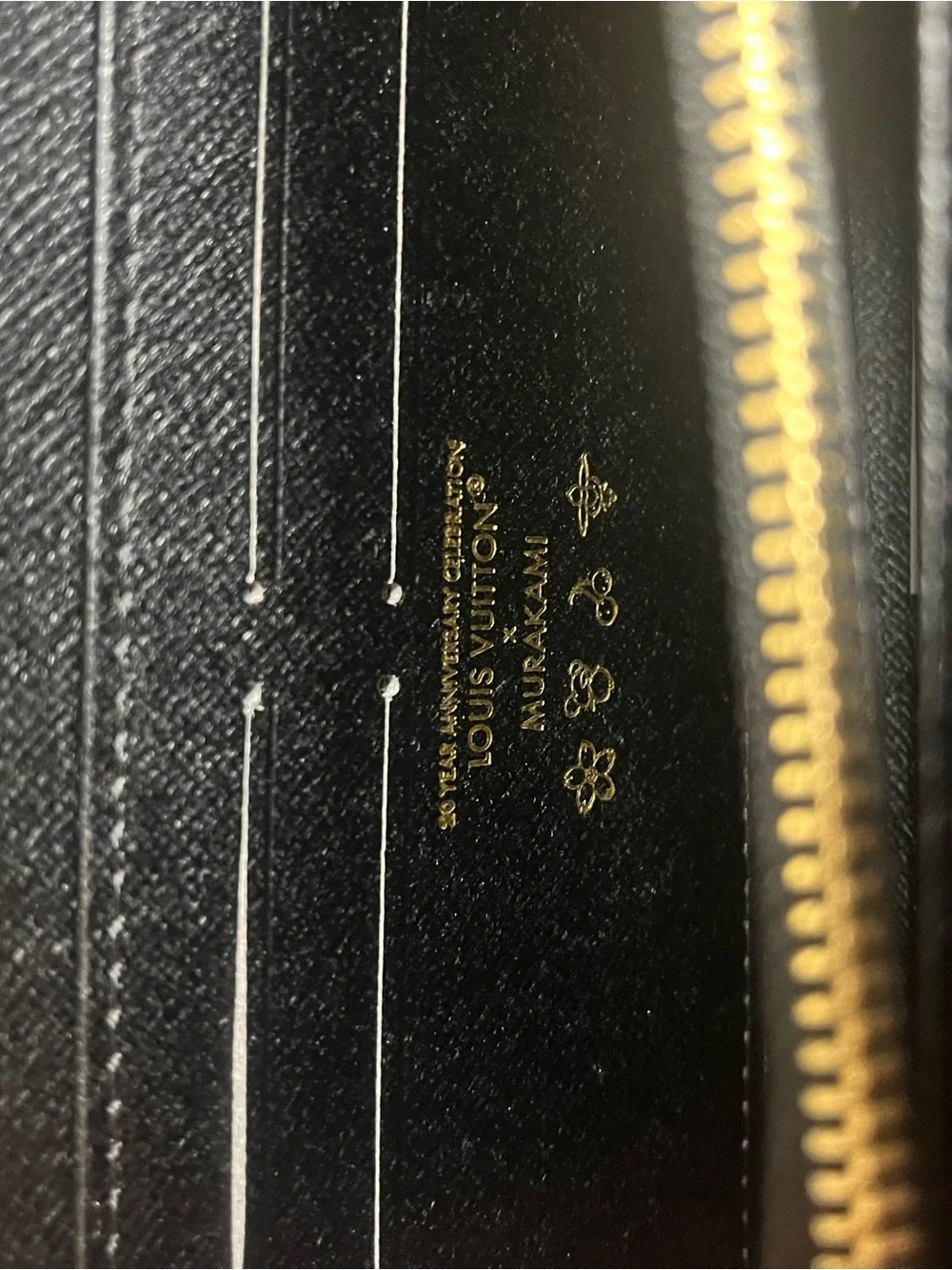 Louis Vuitton Black Multicolor Monogram Zip Card Holder